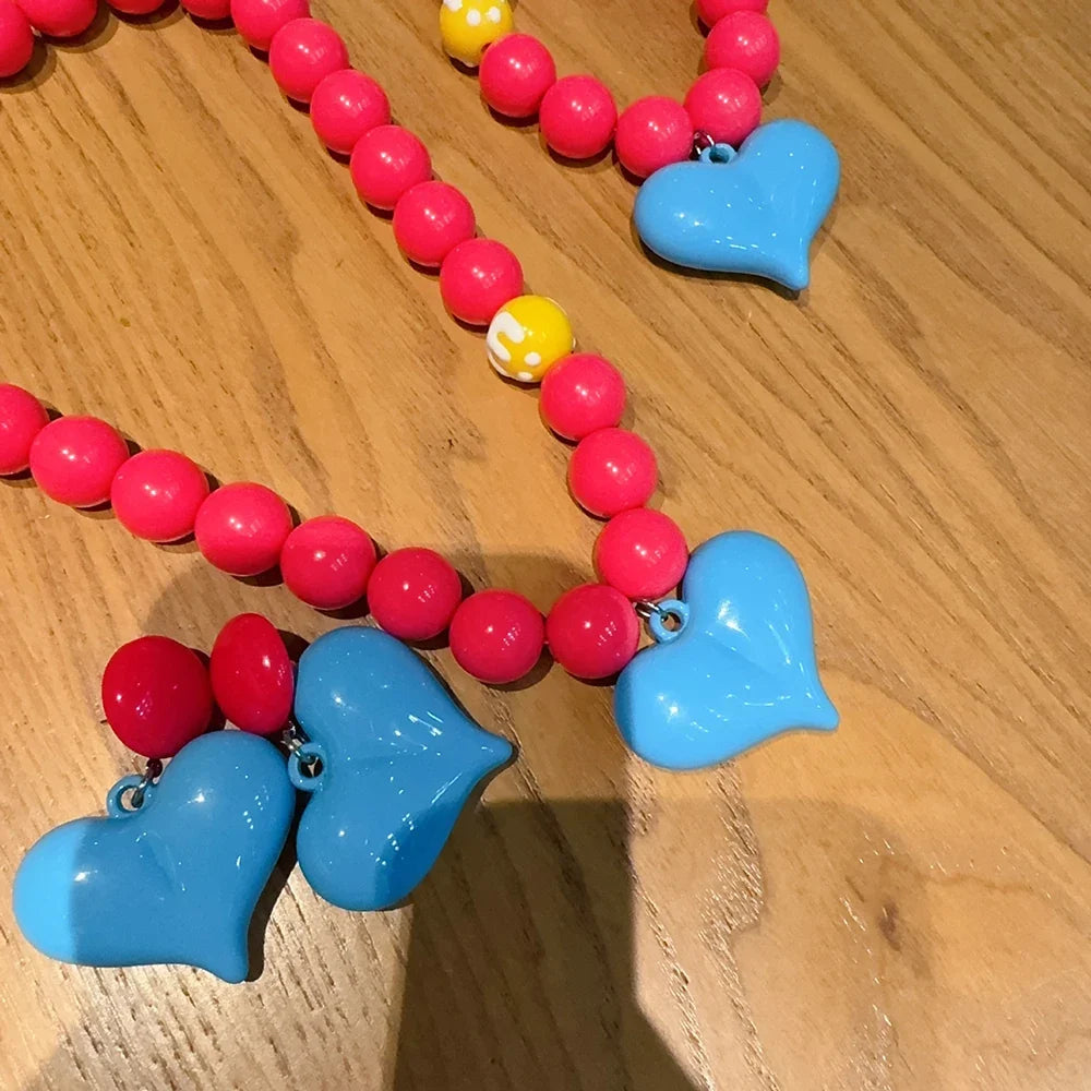 Fashionable Summer Pendant Necklace Simple And Elegant Bracelet Sweet Necklace New Heart-Shaped Jewelry Accessory