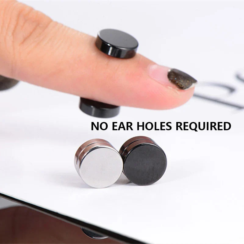 1 Pairs Fake Ear Clip Hoop Earrings for Men and Women Stainless Steel Painless Non Piercing Fake Earrings Jewelry Gifts