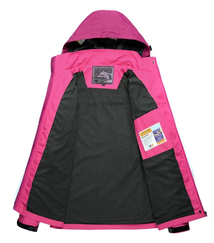 TRVLWEGO Women's Waterproof Hiking Jacket Windproof Windbreaker Camping Hunting Climbing Trekking Fishing Coat Outdoor Clothing