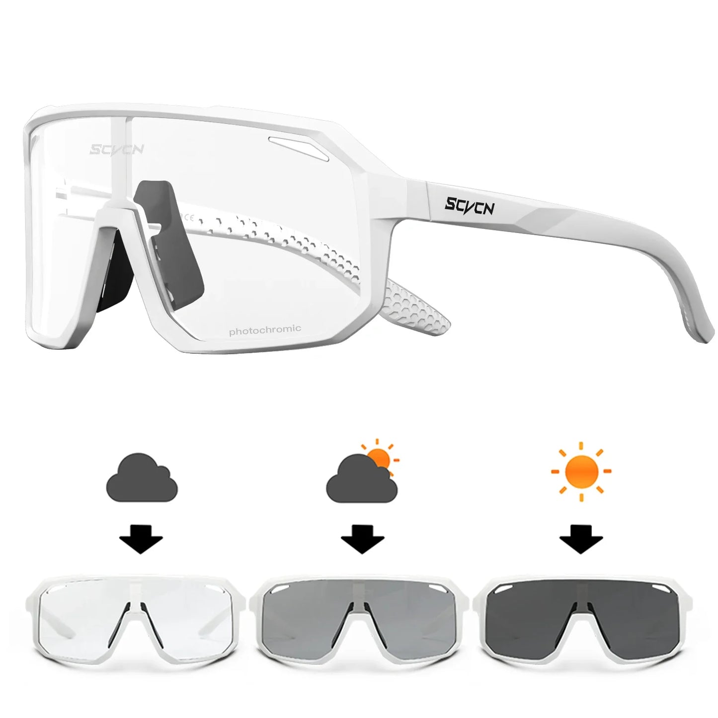 SCVCN New Cycling Glasses Bike Sunglasses Men UV400 Eyewear Outdoor Sports MTB Goggles Bicycle Women Riding Hiking Sunglasses