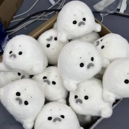 Fashion Accessory White Little Seal Blue Devil RayKeychain Marine Life Car Key Accessories Animal Doll Seal Toy Pendant