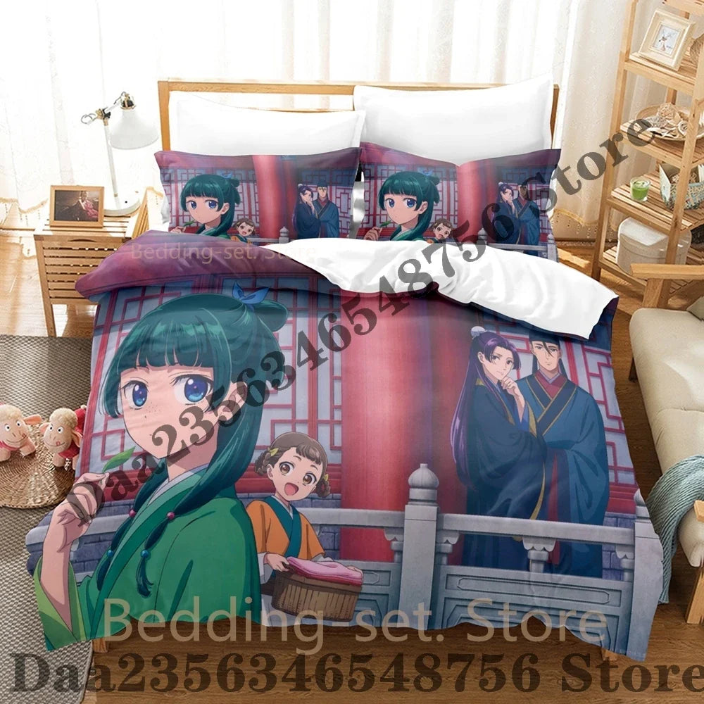 2026 The Apothecary Diaries Bedding Set Single Twin Full Queen King Size Bed Set Bedroom Duvetcover Sets Anime Bed Sheet Set