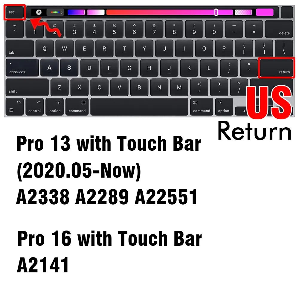 Keyboard Cover For Macbook Air 13 M2 Pro 13 M1 Pro 14 16 Max Silicone Protector Skin Case A2337 A2338 A2442 A2779 A2681 A2485