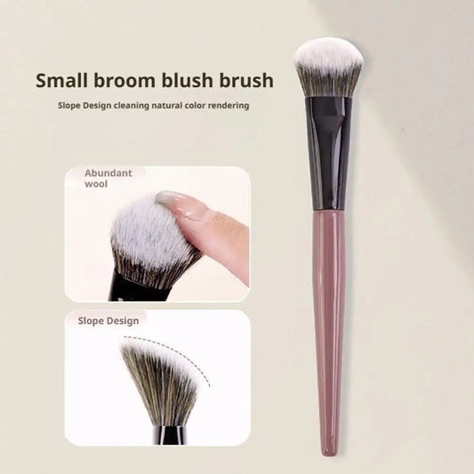 Powder Blusher Brush On Slope Surface Soft And Skin-friendly Fiber Hair Fashion Design Single Face Brush Makeup Tools
