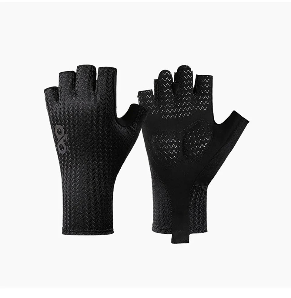 GTUBIKE Summer Breathable Half Finger Cycling Gloves Ultralight Road Bike Gloves Anti-Slip Silicone Pad Cooling Sport Gear