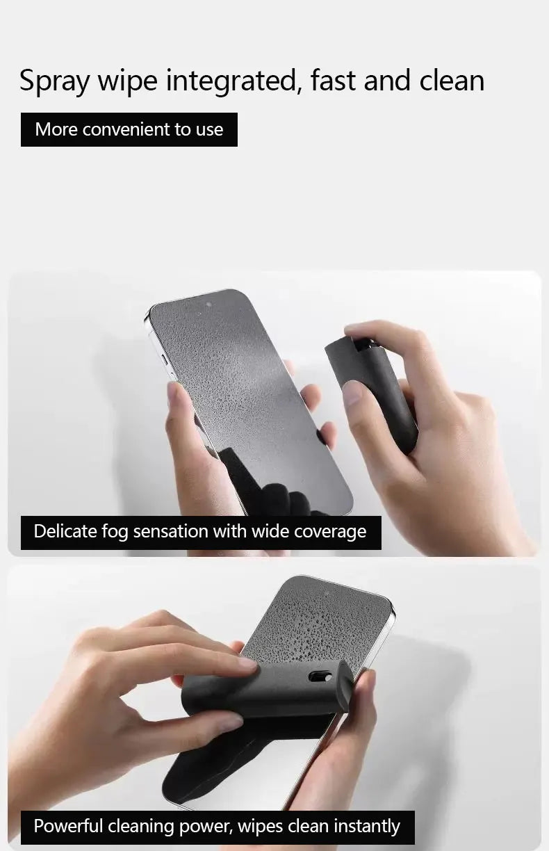 2 in 1 Mobile screen cleaning Tablet laptop cleaning Wipe car cleaning cloth Display screen spray spray