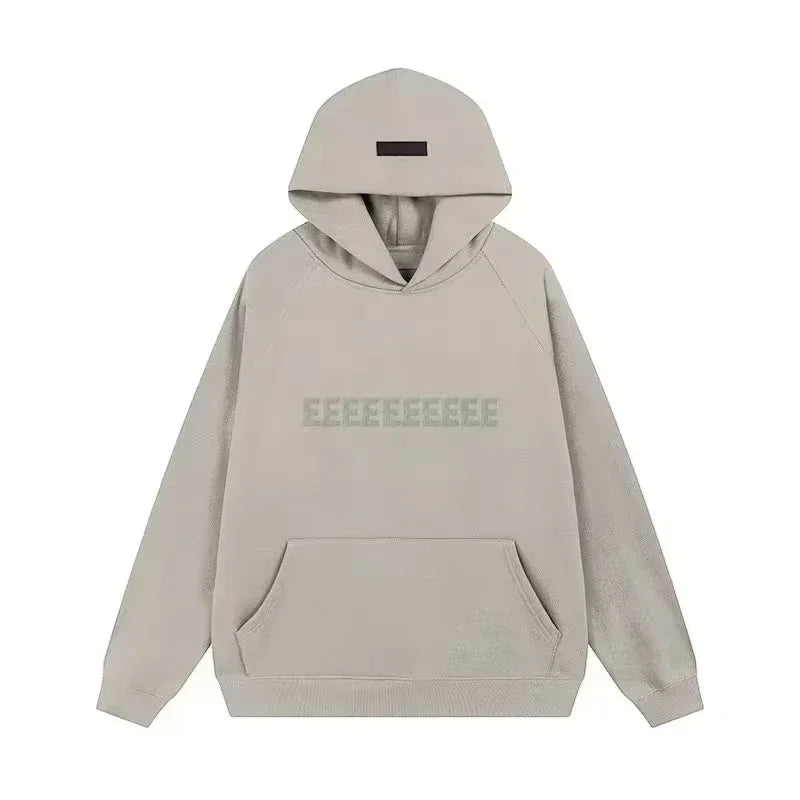 FW22 Men's Hoodies Jogging Set Luxury Design Chest Two Rows Plush Letter Hoodie Women's Loose Hoodie Fashion Unisex Pants Set