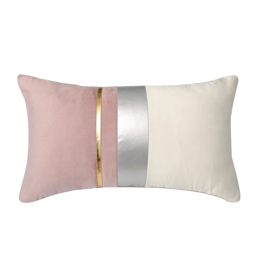 Luxury Velvet Cushion Cover, Patchwork Design Pillow Case, Home Decor, Sofa Pillows, 45x45cm, 30x50cm