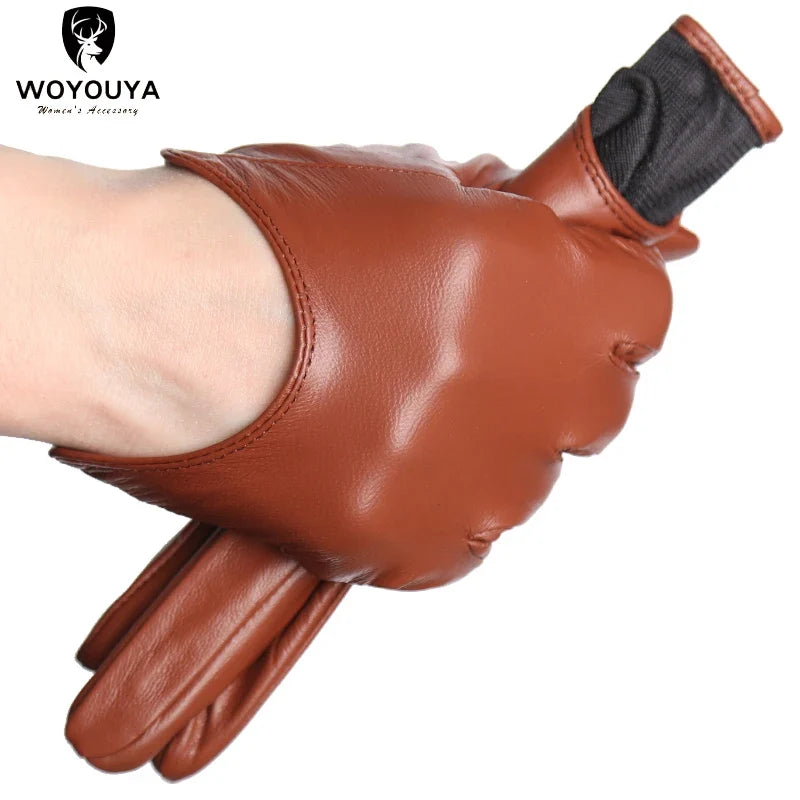 Fashion color Apparel Accessories women's leather gloves,comfortable short Women mitten,warm winter gloves women-2001