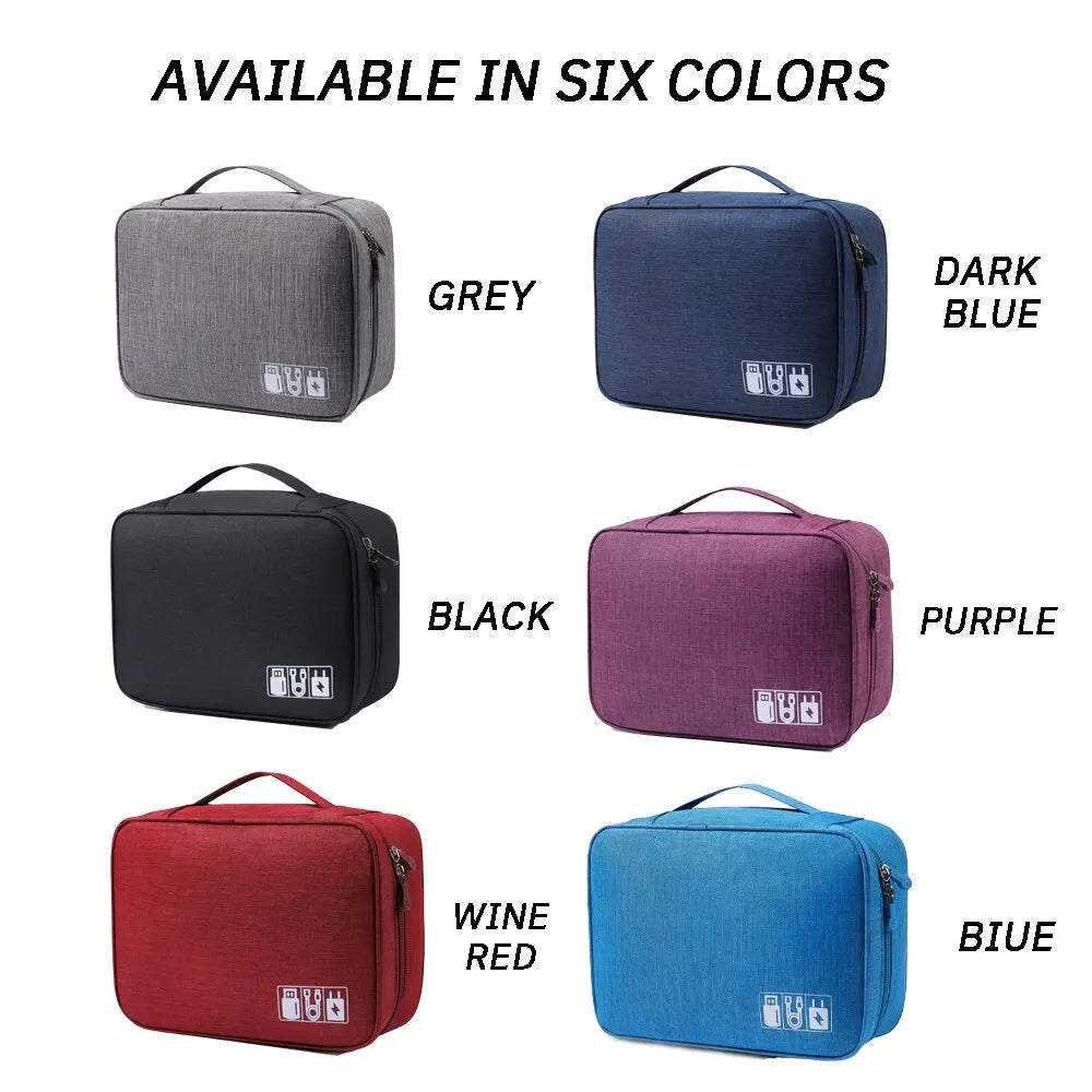Cable Storage Bag Waterproof Digital Electronic Accessories Organizer Portable Travel Cable Organizer Case For USB Cable Charger