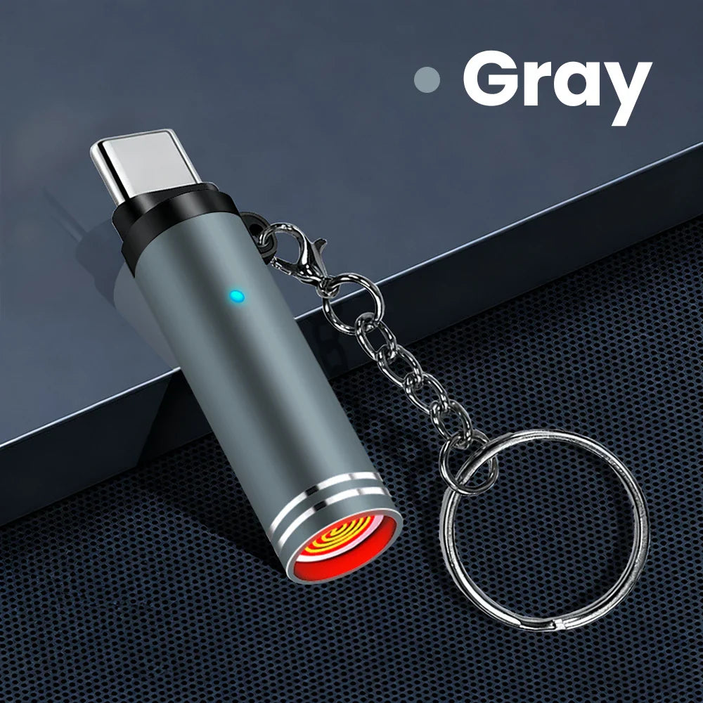 Mini Type C Mobile Phone Cigarette Lighter Air Blowing Cigarette Lighter Outdoor Safety USB C Lighter Adapter For iPhone 17 Pro