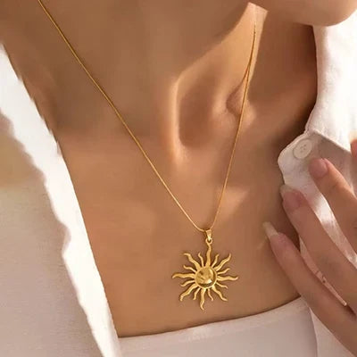 GANEMLY 316l Stainless Steel Luxury Bling Cubic Zirconia Eye Droplets Pendant Necklace Women Chic Romantic Waterproof Jewelry