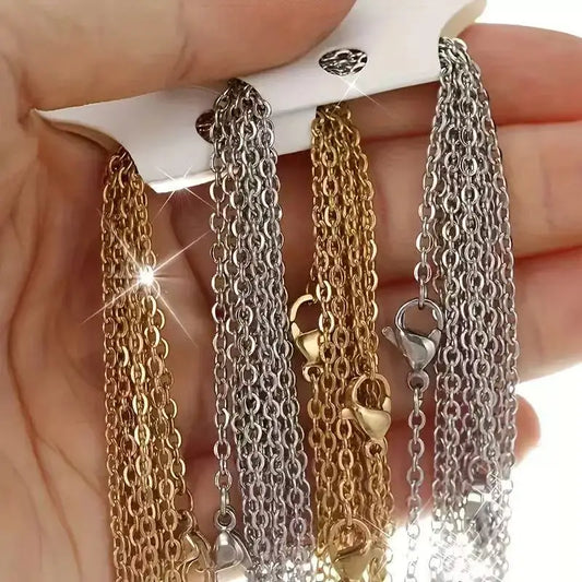 1PCS45+5cm fashionable and simple loose O-shaped collarbone chain necklace, suitable for single or stacked wearing, can be DIY