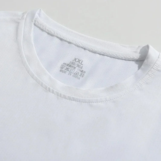 Running T-shirt Reflective Short Sleeve Ice Silk Quick Drying Summer Thin Breathable Fitness Tees Shirt Sportswear Sportsshirt