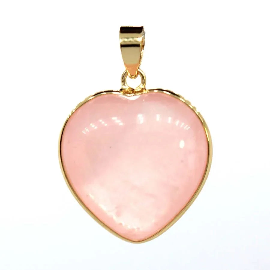 Charms Natural Healing Crystal Heart Stone Pendants For Women Necklace DIY Amethyst Rose Quartz Fluorite Aquamarine Men Jewelry