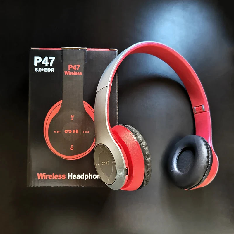 Handsfree Wireless Headphones Noise Canceling Headphone Earphone P47 headset Bluetooth HeadPhone for iPhone Huawei Samsung Redmi