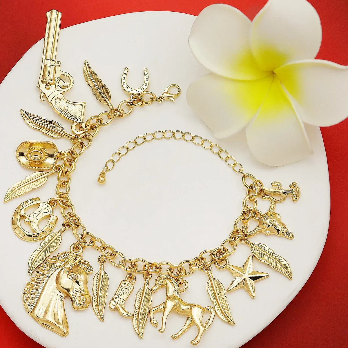 Clearance_Cat Pendant Charm Chain Link Bracelets For Women Cowgirl Cuff Bangles Fashion Jewelry Egyptian Bastet Pulseira Accesso