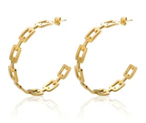 Shiny Zircon Hoop Earrings for Women Trendy Golden Stainless Steel Circle Earring Jewelry Pendientes