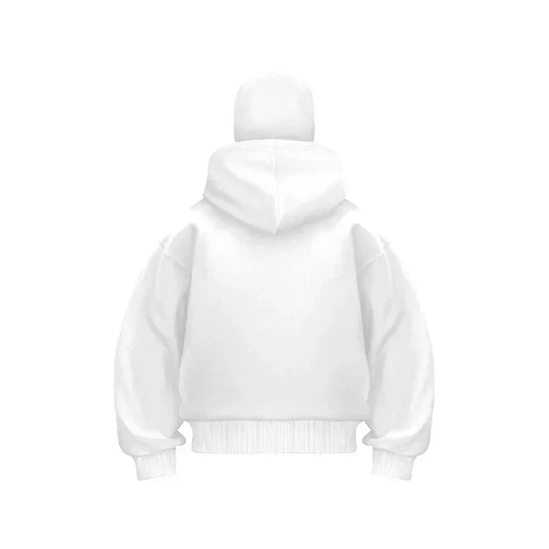 Men and Women Balaclava Y2K Gothic Harajuku Spring Autumn Winter New Item Double Hooded Sweatshirt Men Hooded Mask Zipper Jacket