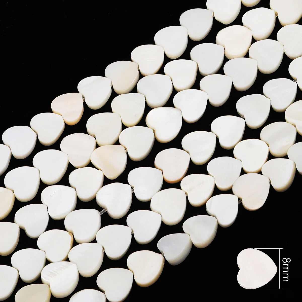 Natural Shell Beads Mother of Pearl Love Star Oval Round Flat Loose Spacer Beads for Jewelry Making DIY Charm Bracelet Necklace