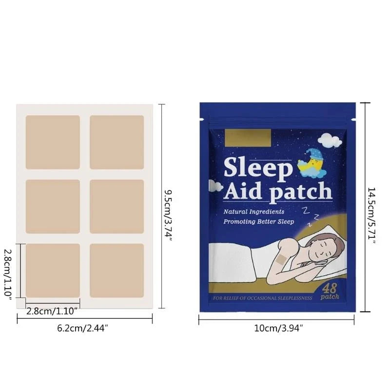 Sleep Aid Patch 48Pcs Improve Sleep Quality Relieve Insomnia Stress Soothing Deep Sleep Transdermal Stickers for Adult Restful