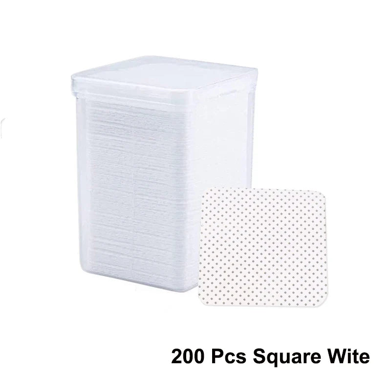 200 Pieces Lint-Free Nail Wipes Professional Eyelash Extension Glue Wipes Nail Polish Removal Wipes for Salon Use