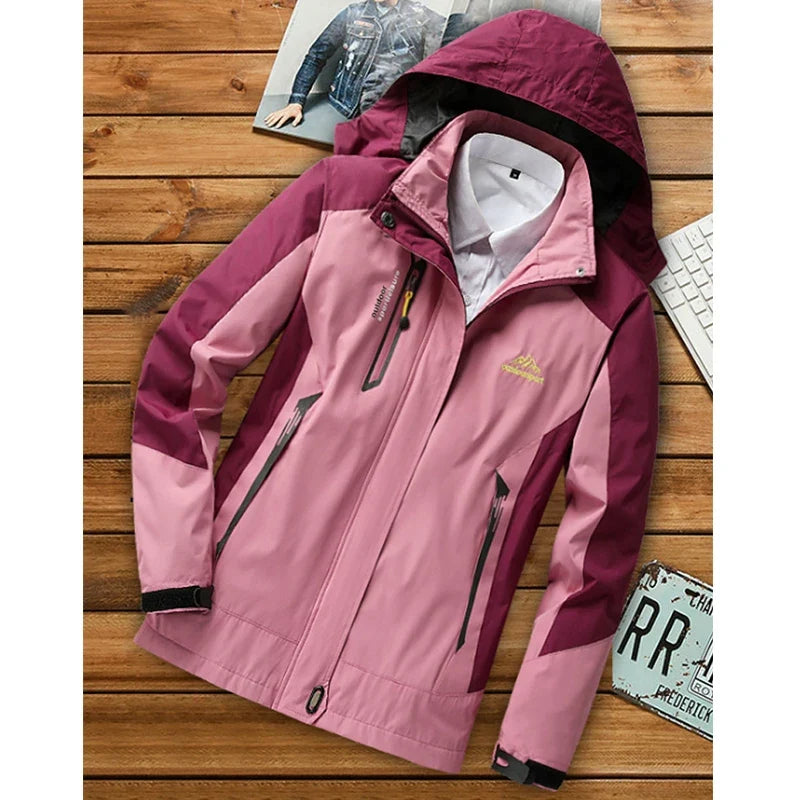 TRVLWEGO Women's Waterproof Hiking Jacket Windproof Windbreaker Camping Hunting Climbing Trekking Fishing Coat Outdoor Clothing