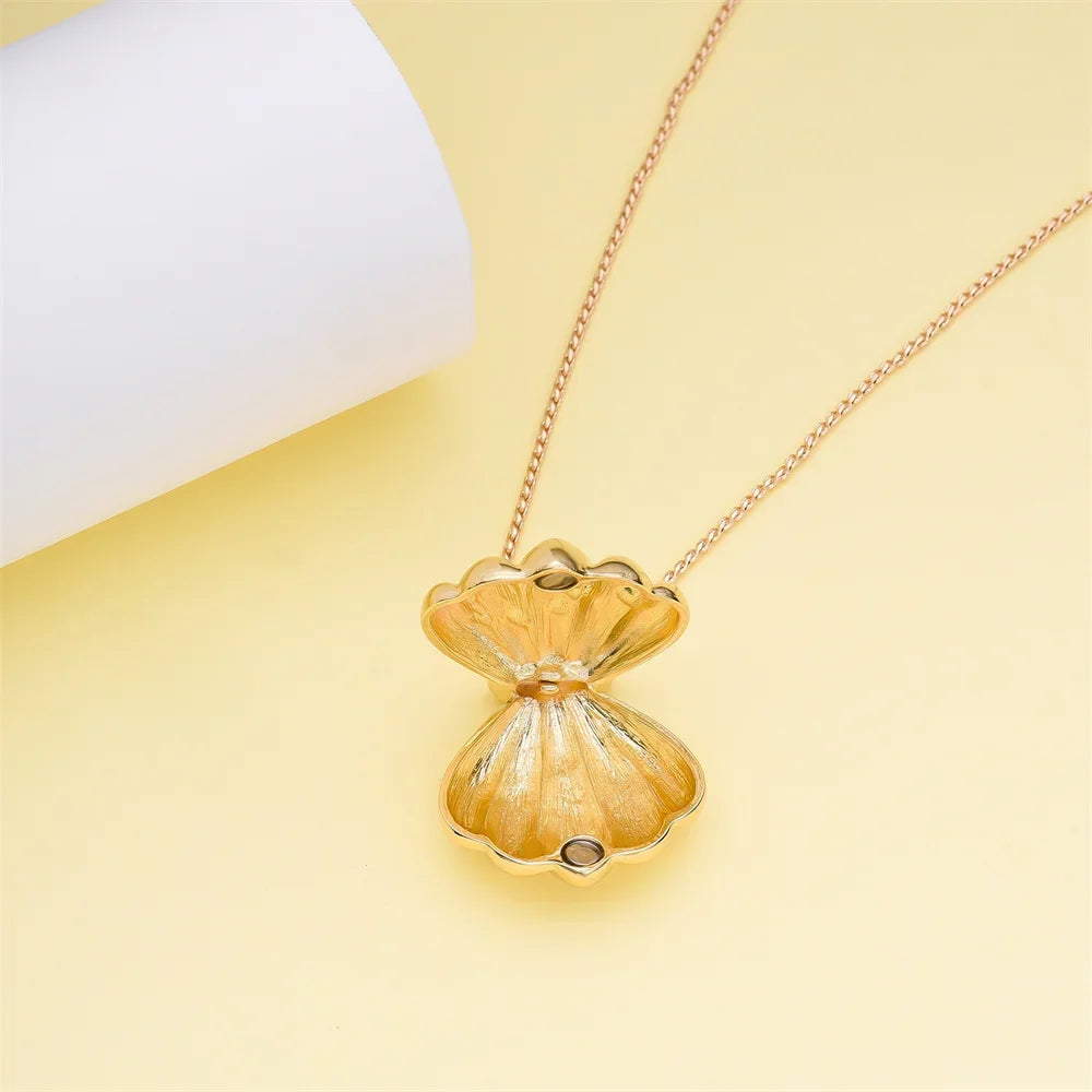 Fashion Melody Mermaid Shell Pendant Design New Luxurious Exquisite Romantic Necklace Jewelry for Wife Daughter Dream Gift