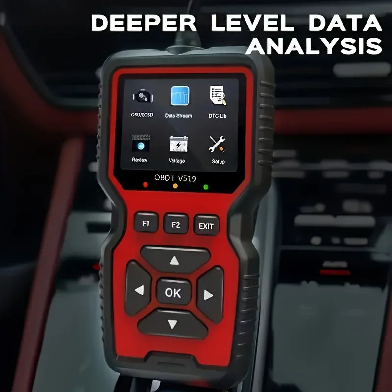 Scanner Code Reader Car Diagnostic Tool Engine Fault Code Reader for Turn V519 OBD2 Scanner Handheld Vehicle Inspection