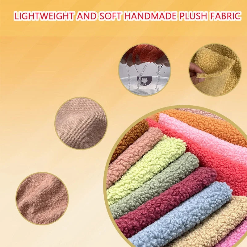 New Teddy Velvet Curled Plush 45x50cm Home Lamb Plush Fabric Soft Artificial Fur Polyester Fiber Mink Fabric DIY Plush Doll