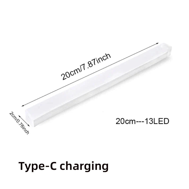 Motion Sensor Lamp Night Light Wireless LED USB Type C Rechargeable Lamp for Kitchen Cabinet Bedroom Wardrobe Staircase Lighting