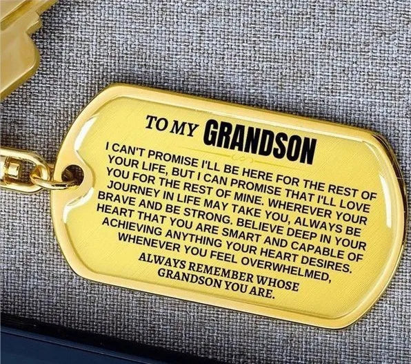 Keepsake for Son Grandson Daughter Granddaughter Keychain Gifts from Grandma Grandpa to My Badass Son Keyring