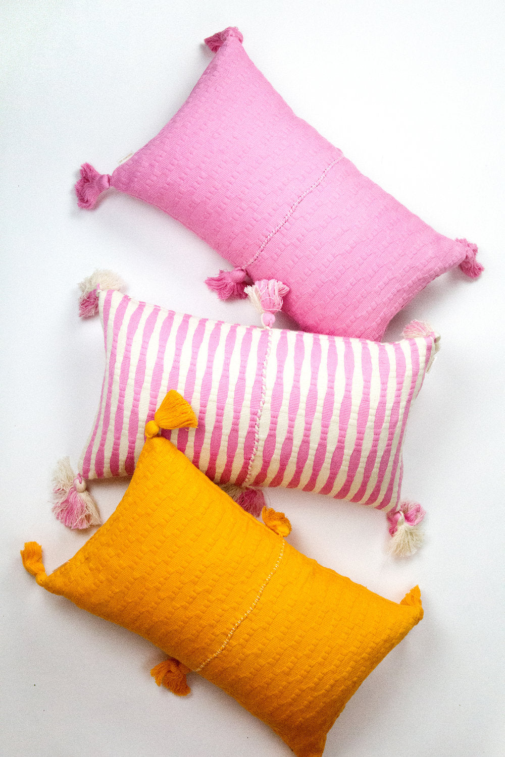 Antigua Pillow - Bubblegum Pink Striped