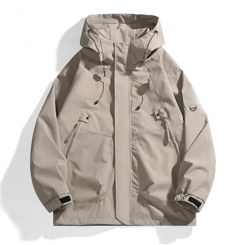 CHRLCK Unisex Outdoor Waterproof Jacket Windbreaker Coat Autumn Breathable Fishing Camping Windproof Jackets Men Women Clothing