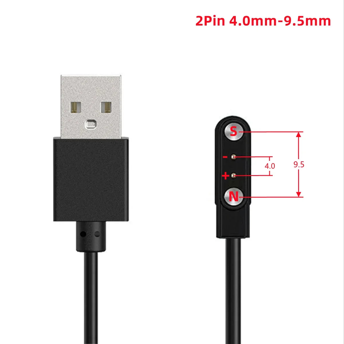 2Pin 4Pin 5Pin Magnetic Charging Cable USB to Pogo Pin for Smart Watch Earphone Wristband 60cm 5V Magnetic Dock Charger Adapter