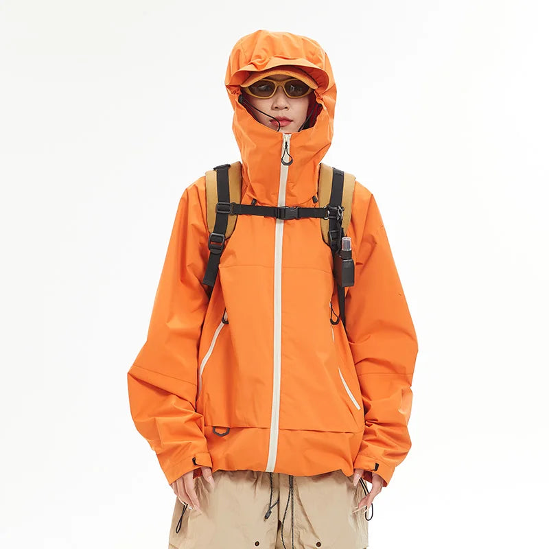 New Men Waterproof Hiking Jacket Women Windproof Sports Coat High Quality Hooded Jacket Outdoor Ride Climbing Running Jacket