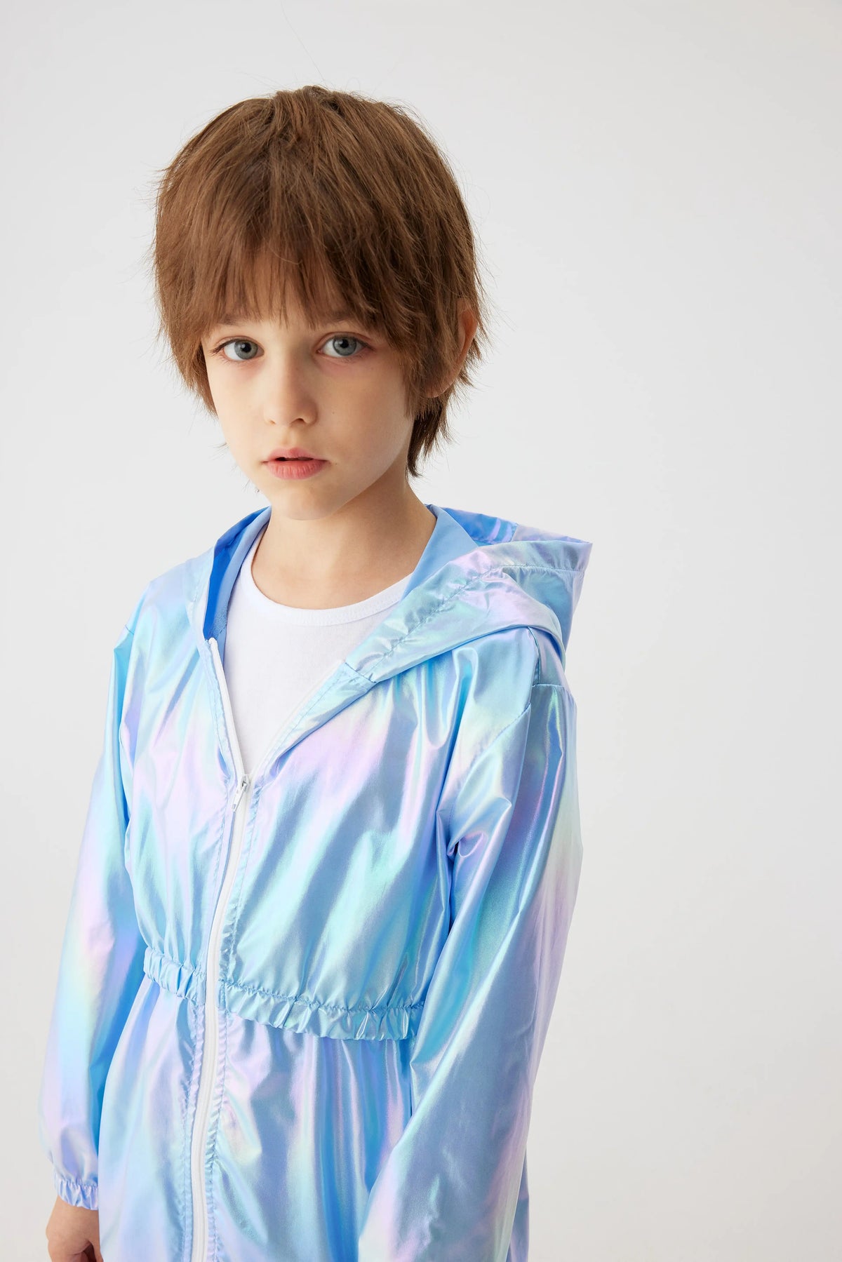 Girl's Spring and Autumn Children's Light and Thin Breathable Zipper Coat Jacket for Boys and Girls Fashion Thin Jacket