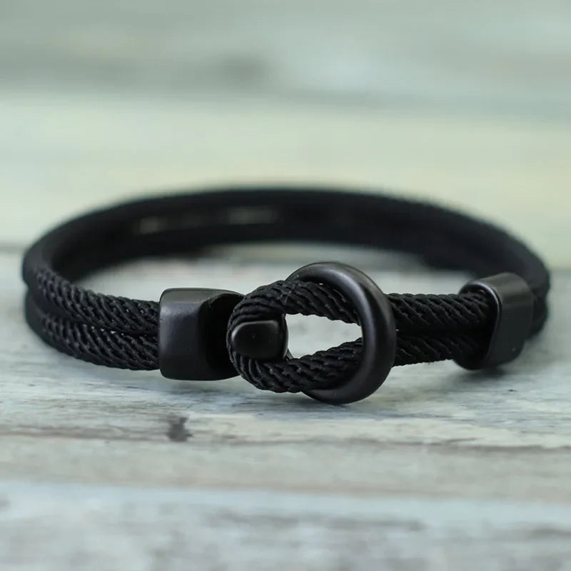 Fashion Rope Bracelet Men Double Layer Outdoor Camping Braclet Homme Accessories Survival Paracord Braslet Gift For Him
