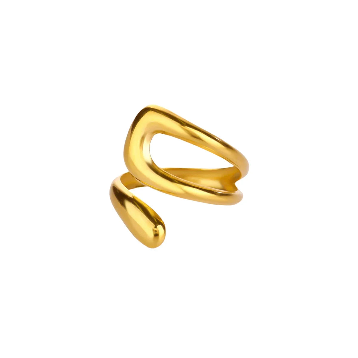 Stainless Steel Geometric Irregular Rings For Women Minimalist Open Adjustable Rings Daily Jewelry Wedding Anniversary Gifts
