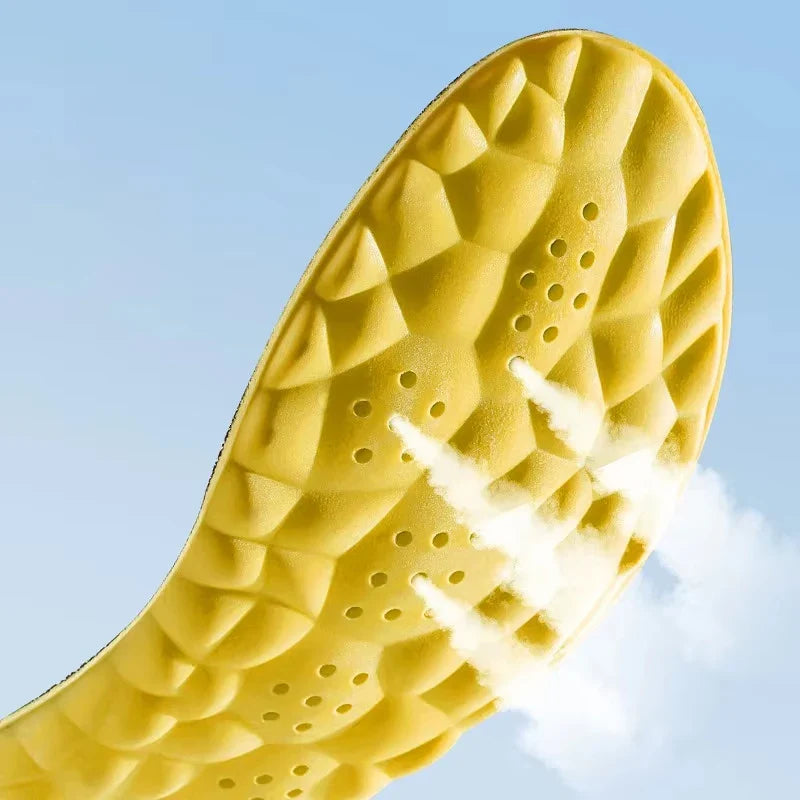 4D Cloud Technology Sports Insoles for Shoes PU Sole Soft Breathable Shock Absorption Cushion Running Orthopedic Care Insoles