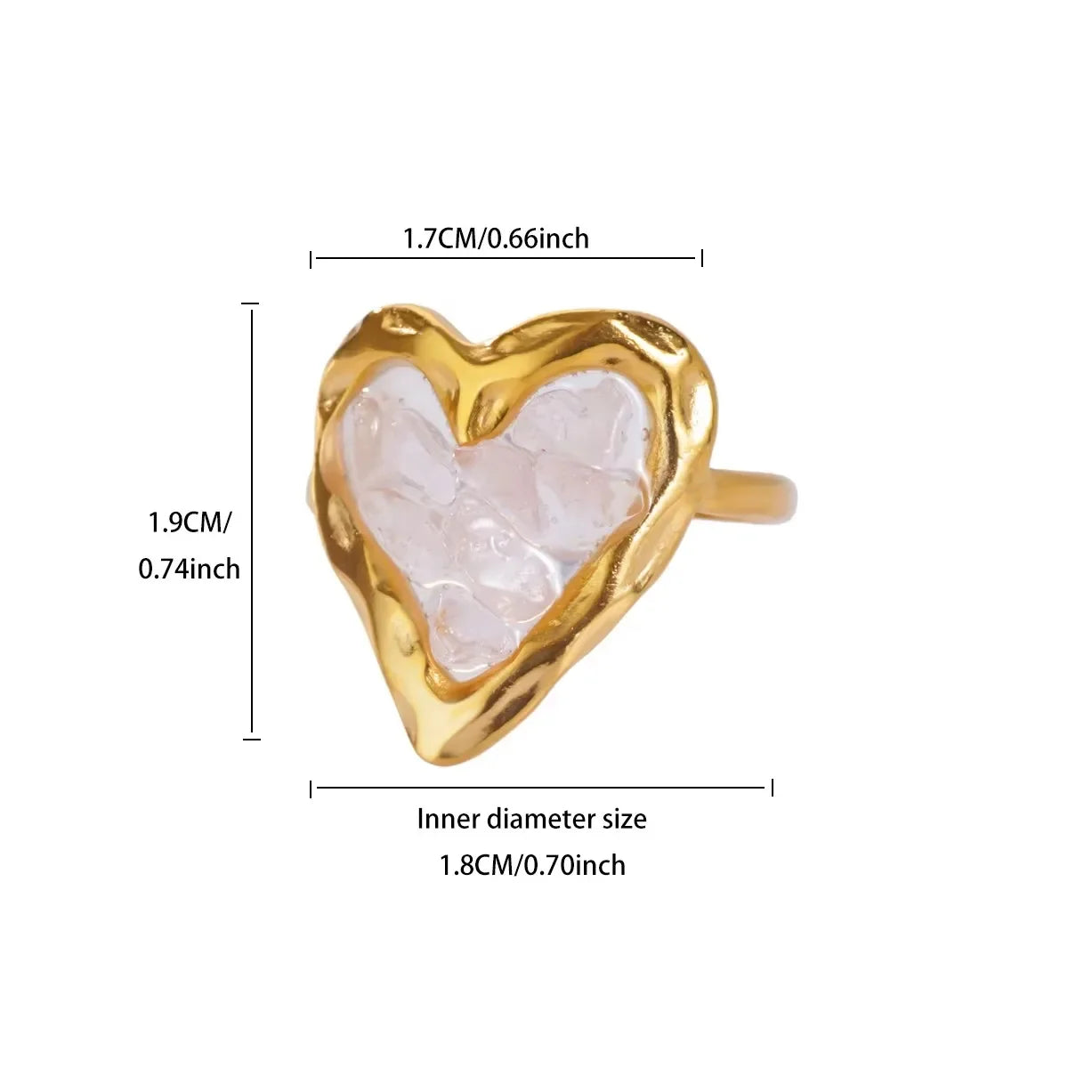 Zircon Geometric Heart Rings For Women Stainless Steel Gold Color Wedding Ring Luxury Aesthetic Jewlery Couple Gift 2026