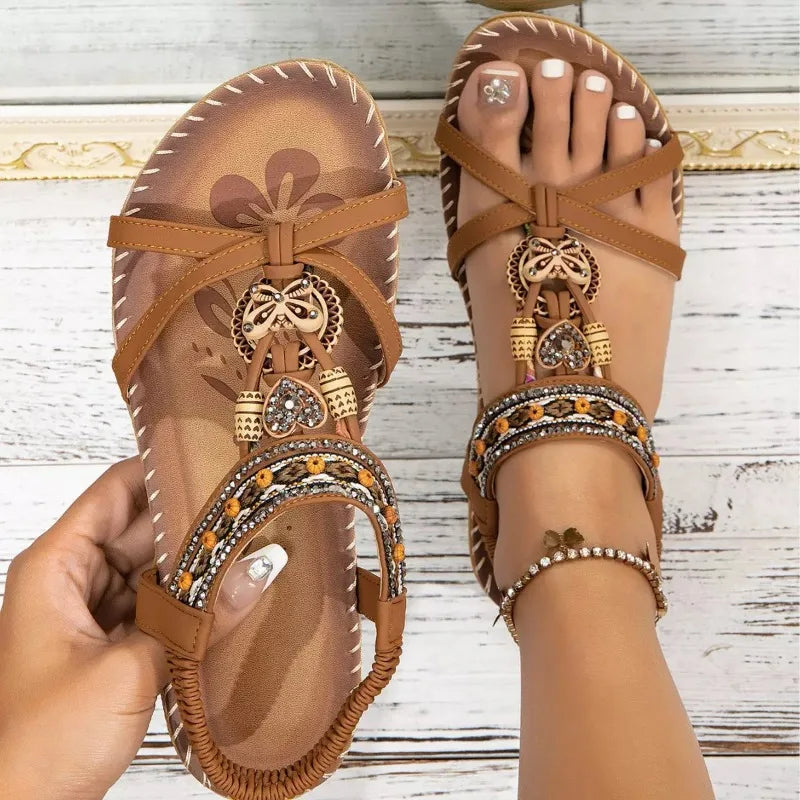 Women's Sandals Bohemian Sandals Outdoor Soft Sole Beach Sandals Platform Lightweight Women Casual Shoes Flat Plus Size Sandal