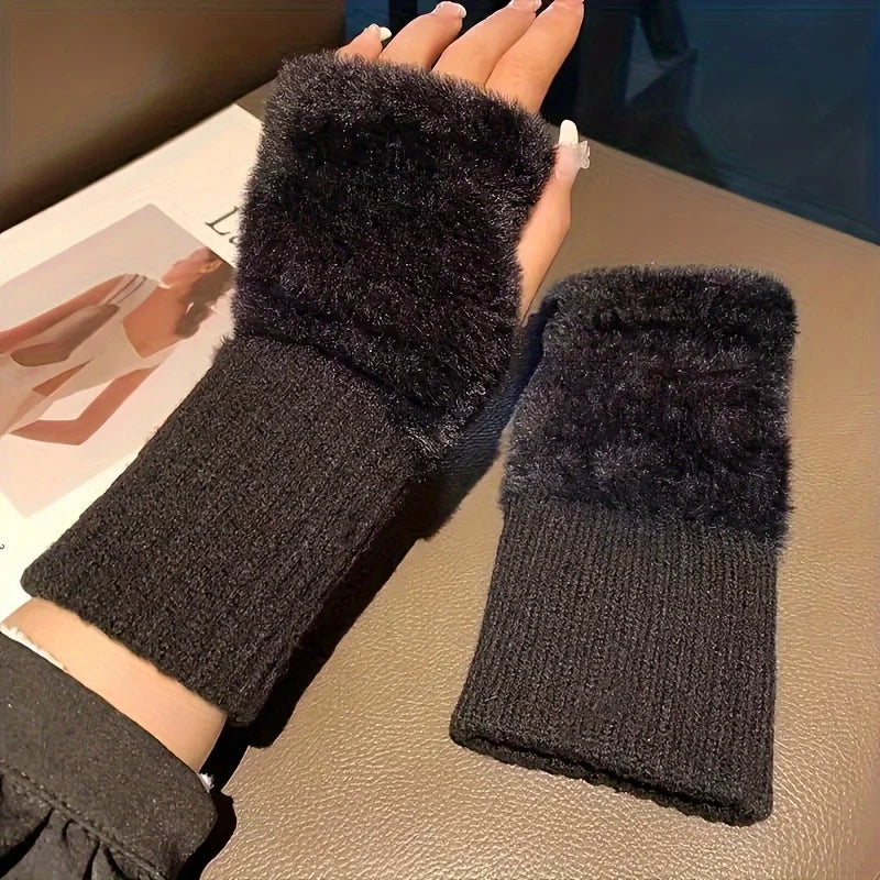 Hand Washable Fingerless Gloves for Women: Comfortable Soft Warm Design, Fashionable Winter Gloves for Cold Weather & Casual Use