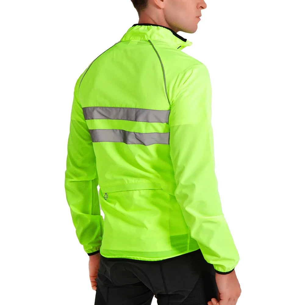 WOSAWE Men Cycling Windbreaker MTB Bicycle Long Sleeve Coat Water Resistant Outdoor Sport Jersey Bike Jacket Cycling Clothing