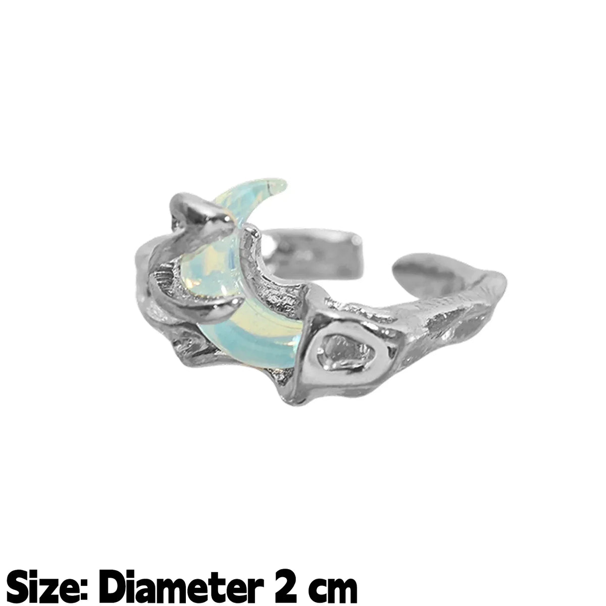 Vintage Y2K Irregular Sun Moon Open Ring for Women Men Adjustable Metal Punk Finger Rings Fashion Party Jewelry Lovers Gifts