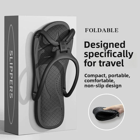 Foldable Travel Flip Flops Non Slip Lightweight Portable Slippers