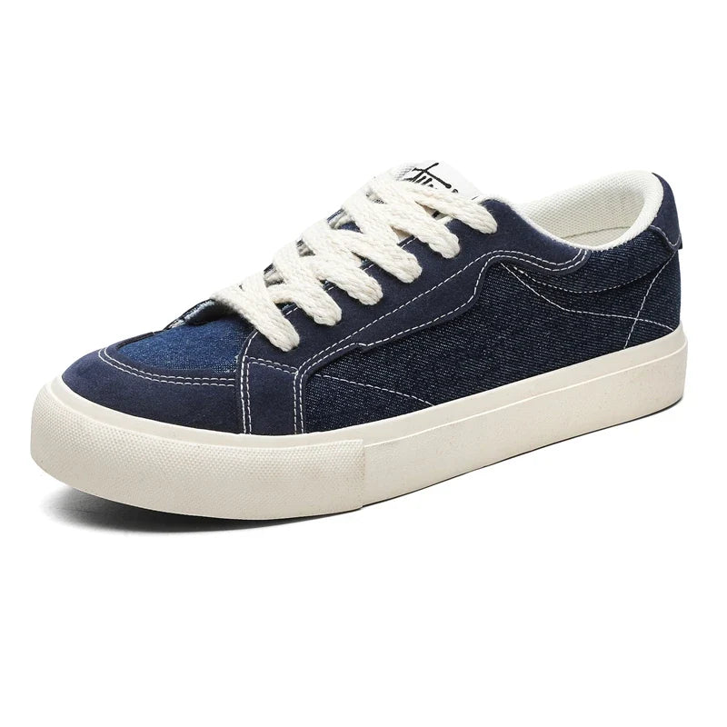 Mens Cowboy canvas Shoes Breathable Trend Mens board Shoes Thick Sole Trend Comfortable student Skateboard Trainers Footwear