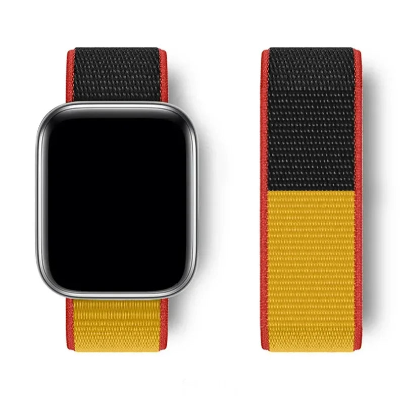 Nylon Sport loop Strap For Apple Watch Band 44mm 42/40mm 45mm  38/41mm pride Bracelet iwatch Ultra2 49mm Series 9 8 se 7 6 5 4 3