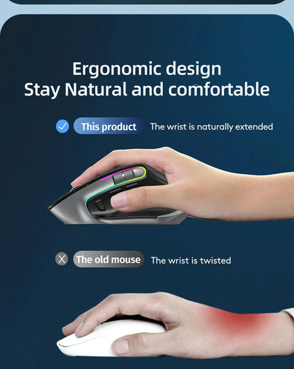 Dragon Dual Mode Bluetooth 2.4Ghz Wireless Gaming Mouse