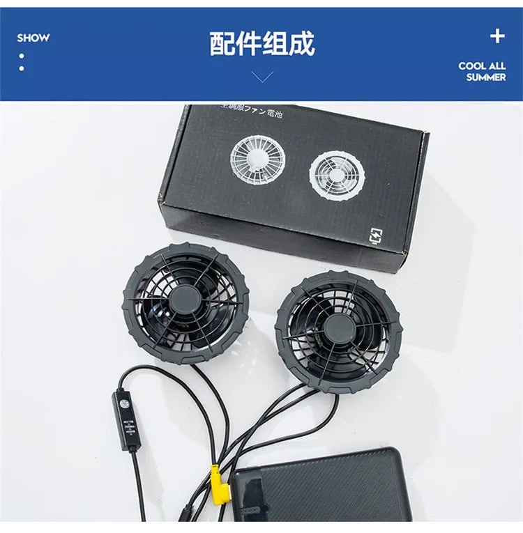 Cooling Air Conditioning Clothes with Fan Outdoor Charging Summer Cooling Welding Labor Overalls Men